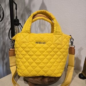 MZ WALLACE Sunflower Deluxe Mini Metro Tote Quilted